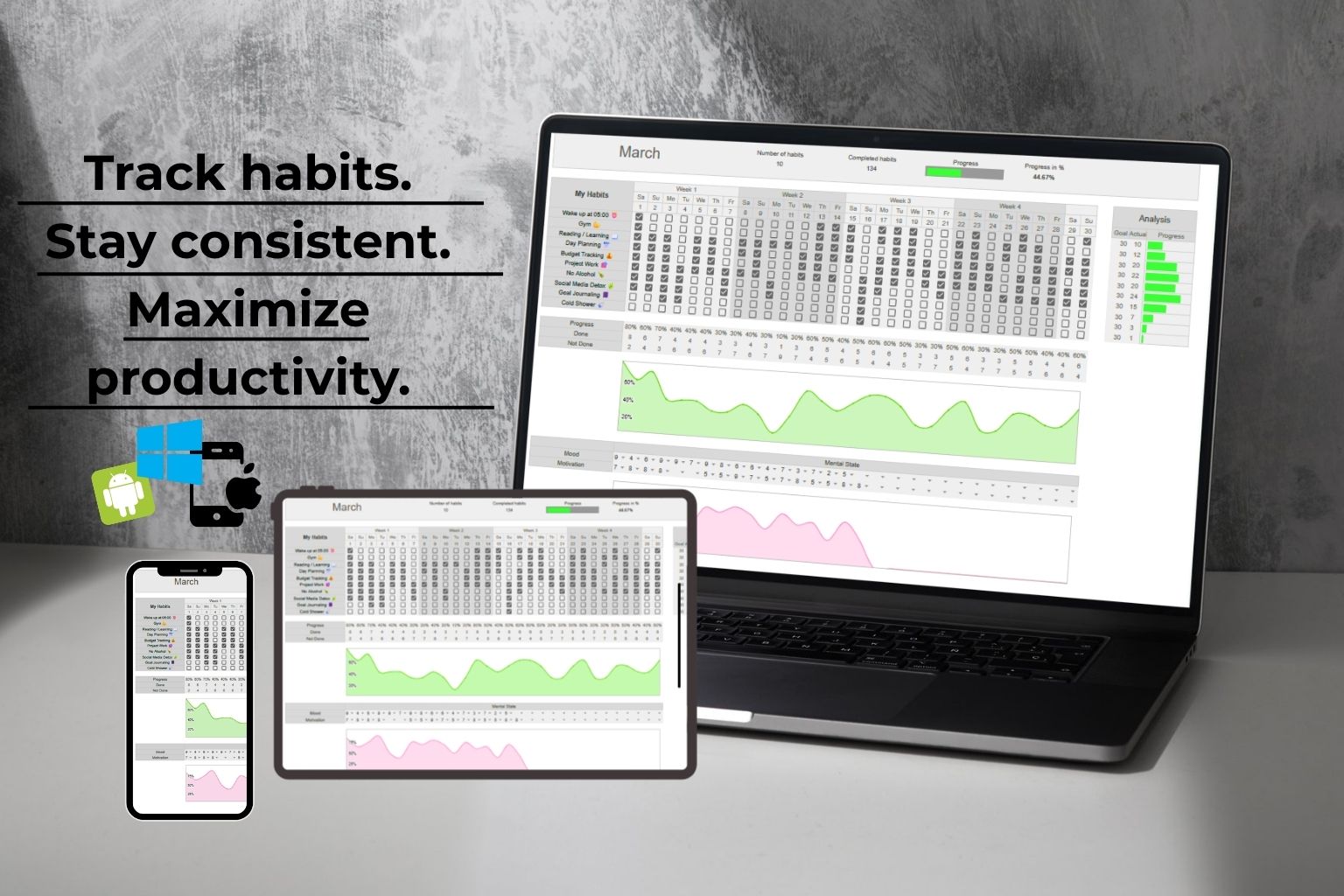 habit tracker(Google Sheets)