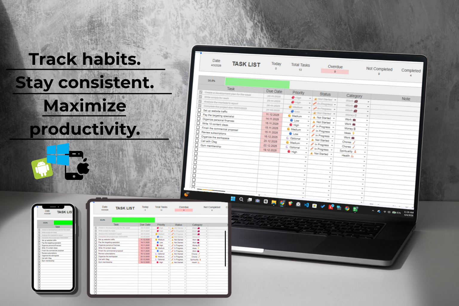 Life Control Pack(Google Sheets)