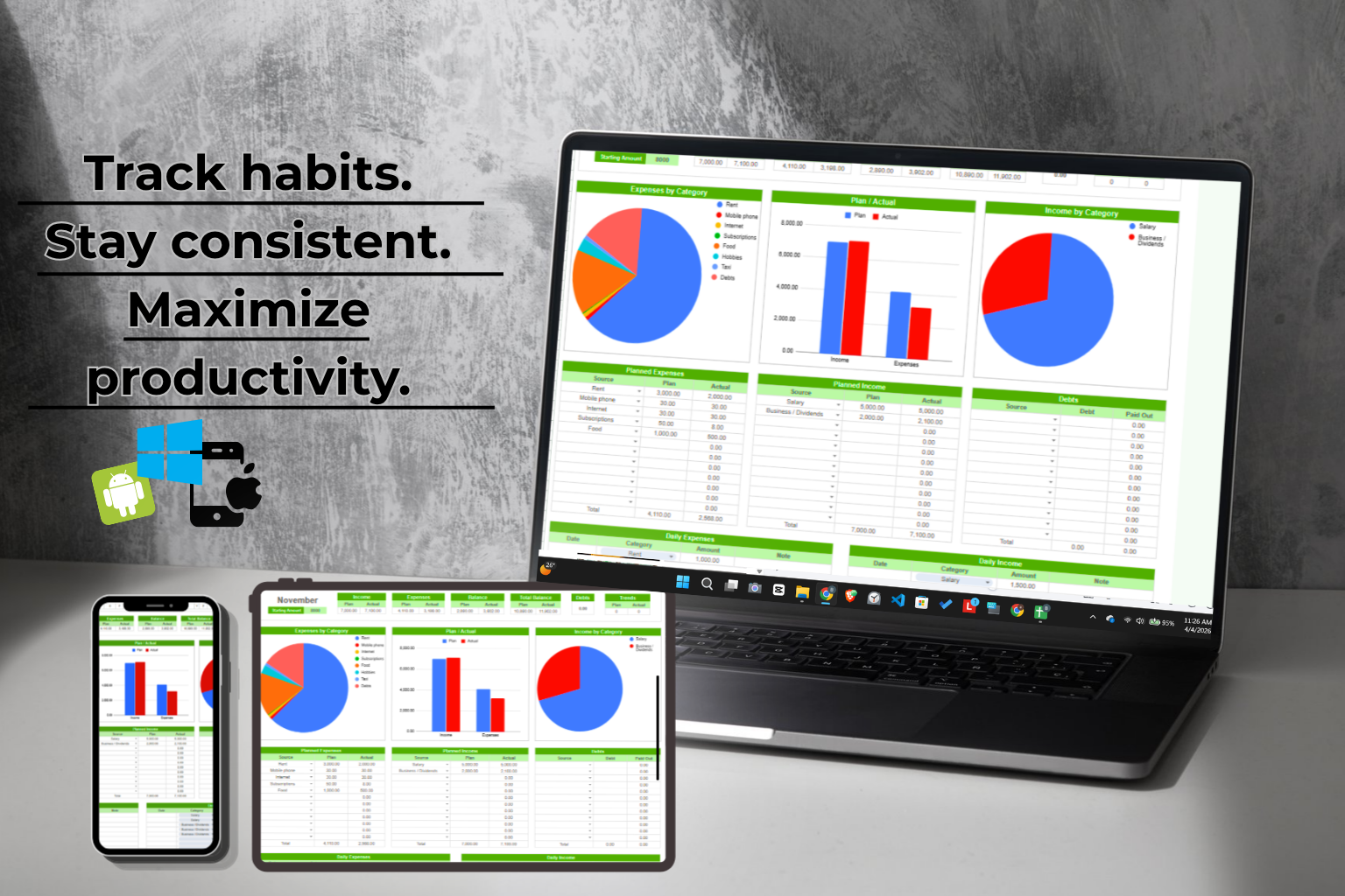 Finance Tracker(Google Sheets)